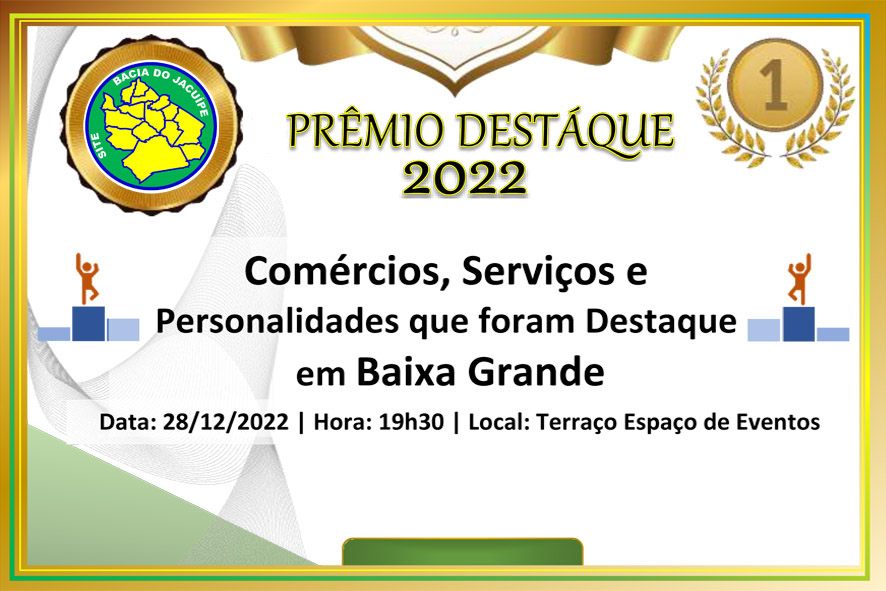 Comércios, Serviços e Personalidades de Baixa Grande que se destacaram em 2022 serão premiados no próximo dia 28
