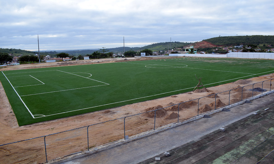 Governo da Bahia libera acréscimo de 158 mil na obra do Estádio Municipal de Baixa Grande