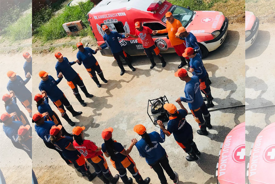 Membros da Brigada Voluntária Anjos Jacuipenses participam de treinamento para Aprimorando conhecimentos e técnicas