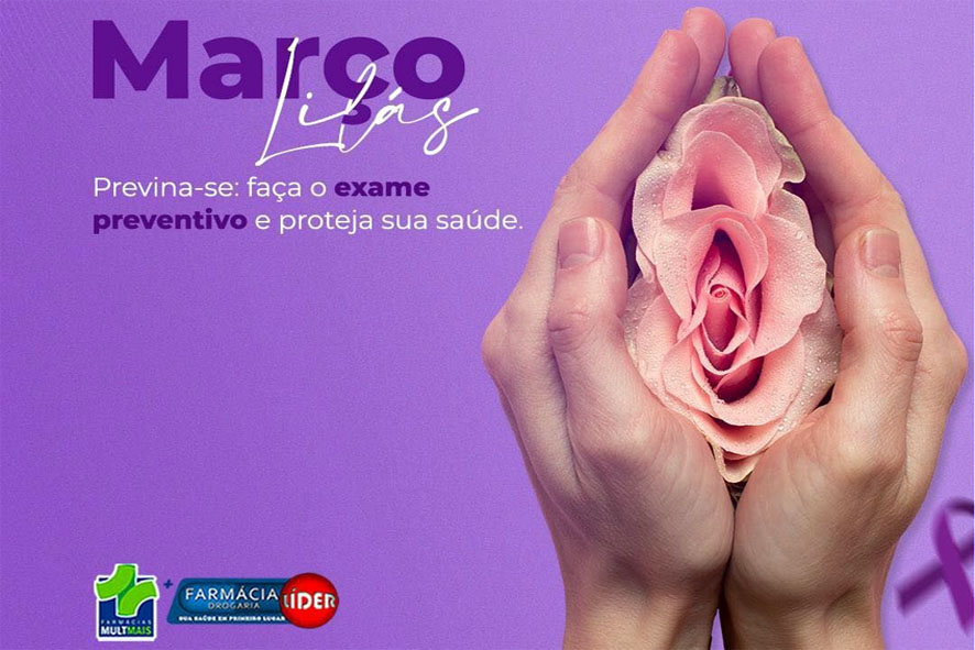 Farmácia Líder em Baixa Grande entra na campanha do Março Lilás