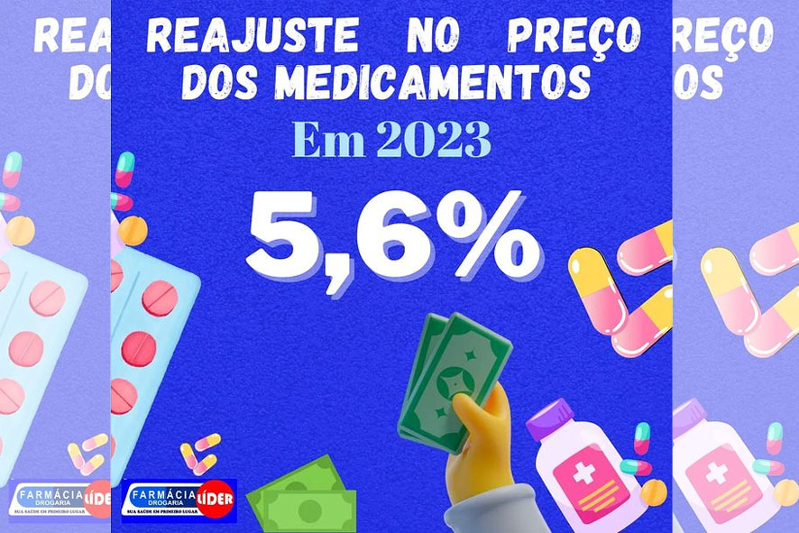 Farmácia Líder em Baixa Grande informa sobre o reajustes de 5,6% nos medicamentos em todo Brasil