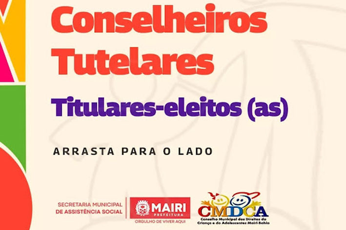 Conselho Tutelar de Mairi: confira quem foram os eleitos