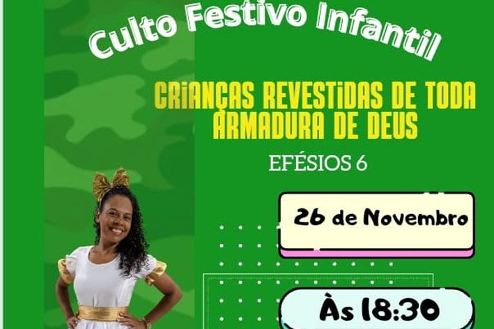 Com participação de Tia Estefáne, Igreja Assembleia de Deus de Baixa Grande promove Culto Festivo Infantil neste domingo