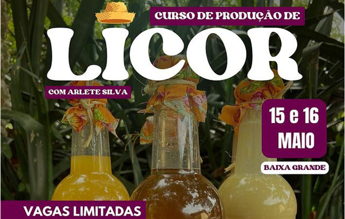 Instituto Agrovida abre inscrições para um Curso de Produção de Licor em Baixa Grande