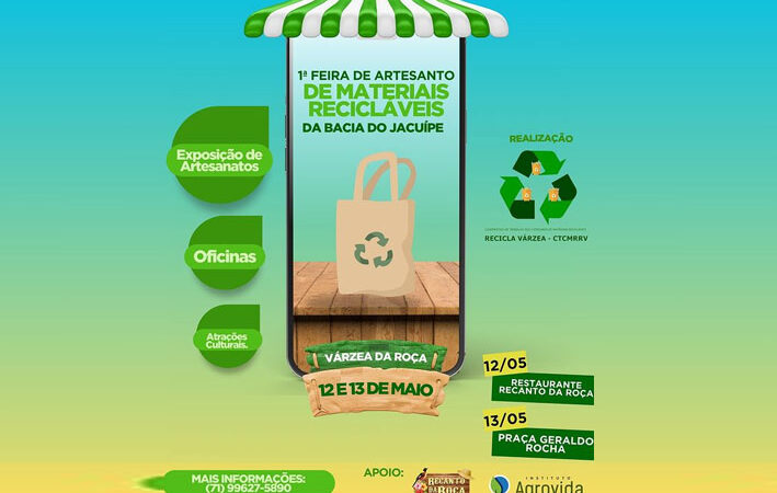 Instituto Agrovida apoia a 1ª Feira de Artesanato de Materiais Recicláveis da Bacia do Jacuípe