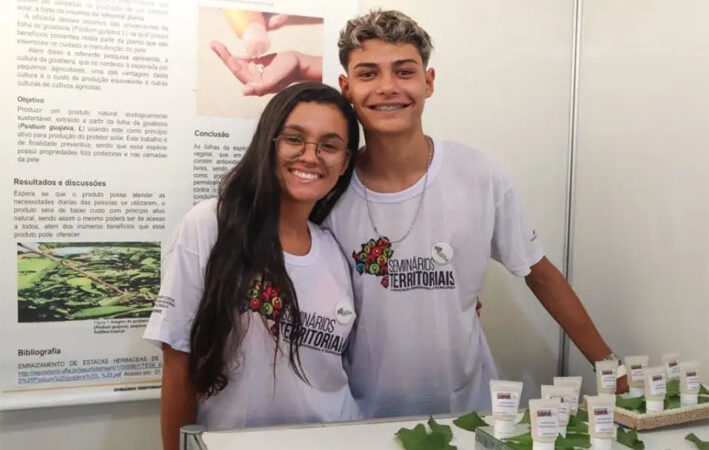 Estudantes de Capim Grosso criam protetor solar feito da folha da goiabeira
