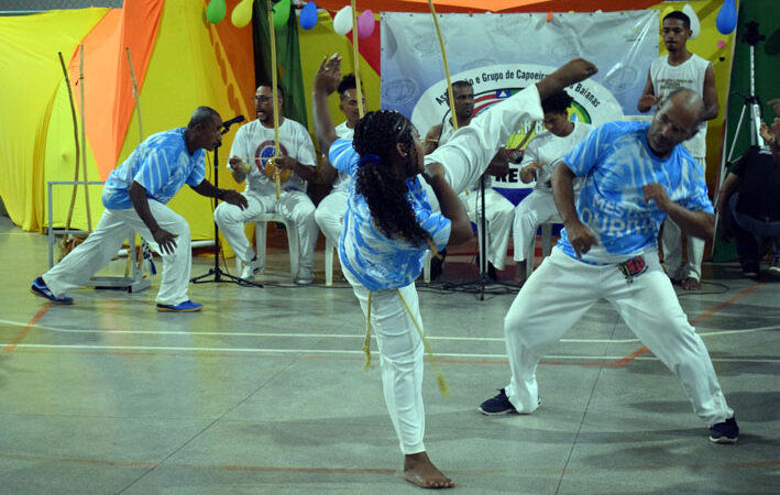 Quadra Coberta do Módulo Reinam Araújo foi palco para apresentação do Projeto Capoeira Baixa Grande