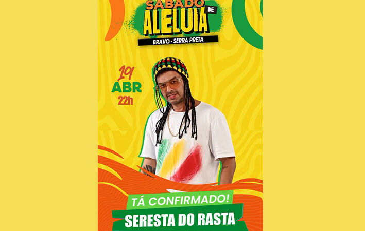 Sábado de Aleluia terá Seresta do Rasta no Bravo em Serra Preta