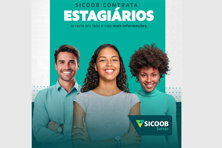 Sicoob Sertão abre vaga de Estagiário para Piritiba, Campo Formoso e Baixa Grande