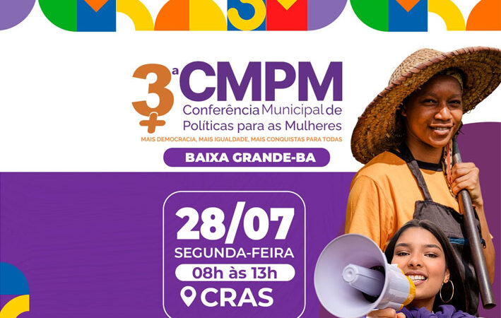 Políticas Públicas para Mulheres serão debatidas nesta segunda-feira em Baixa Grande