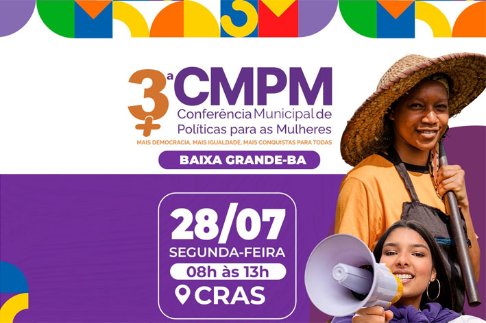 Políticas Públicas para Mulheres serão debatidas nesta segunda-feira em Baixa Grande