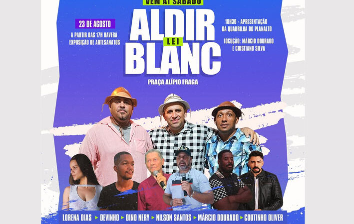 Sábado Aldir Blanc vai contar com Exposição de artesanatos, apresentação da Quadrilha e shows em Macajuba