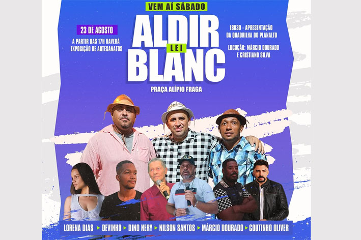 Sábado Aldir Blanc vai contar com Exposição de artesanatos, apresentação da Quadrilha e shows em Macajuba