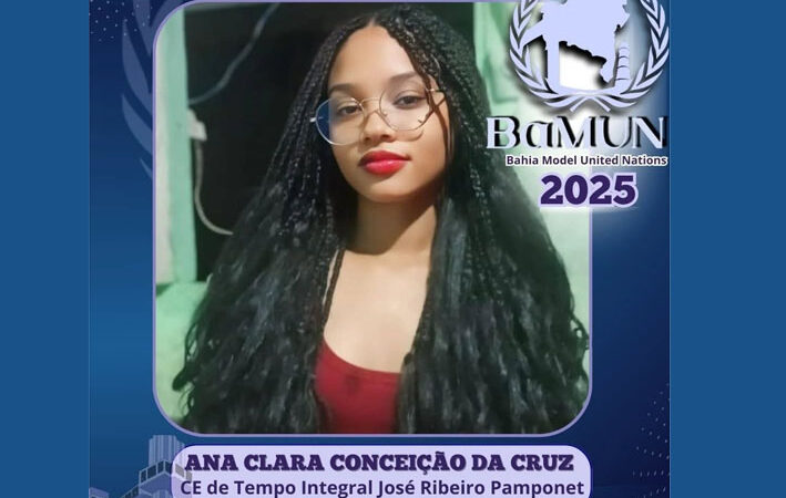 Ana Clara Conceição é selecionada para representar Baixa Grande na BaMUN, simulação da ONU em Salvador