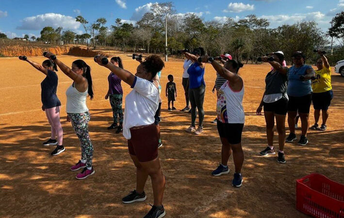 CRAS realiza atividade física na Comunidade Bolívia, em Baixa Grande