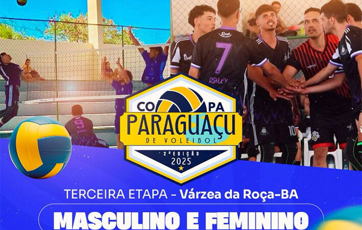 Várzea da Roça sedia a 3ª Etapa da Copa Paraguaçu de Voleibol neste final de semana