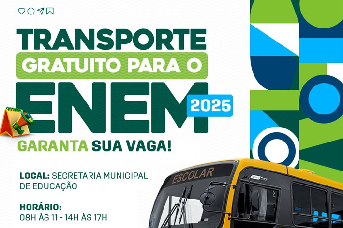 Prefeitura de Baixa Grande disponibiliza transporte para estudantes que farão o ENEM