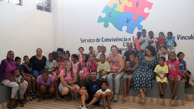 CRAS de Baixa Grande realiza confraternização de Natal e fim de ano com crianças atendidas pelo SCFV