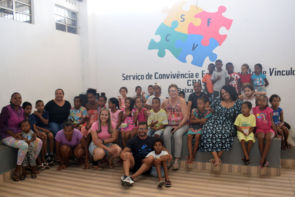 CRAS de Baixa Grande realiza confraternização de Natal e fim de ano com crianças atendidas pelo SCFV
