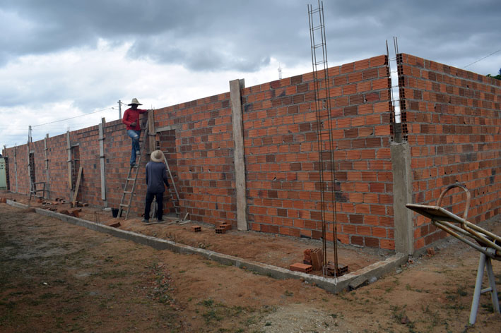 Obras de quatro novas salas de aula avançam em Italegre, distrito de Baixa Grande
