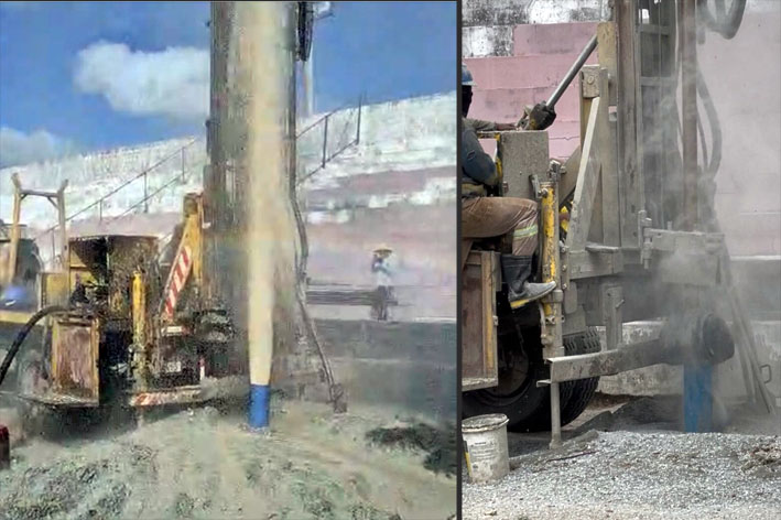 Desespero da seca leva Prefeitura a escavar poço no Estádio Eliel Martins, em Riachão do Jacuípe