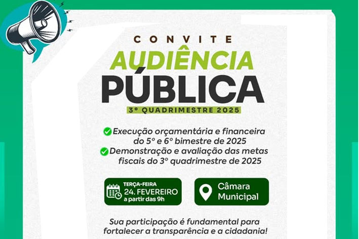 Baixa Grande realiza audiência pública para apresentar execução orçamentária e financeira
