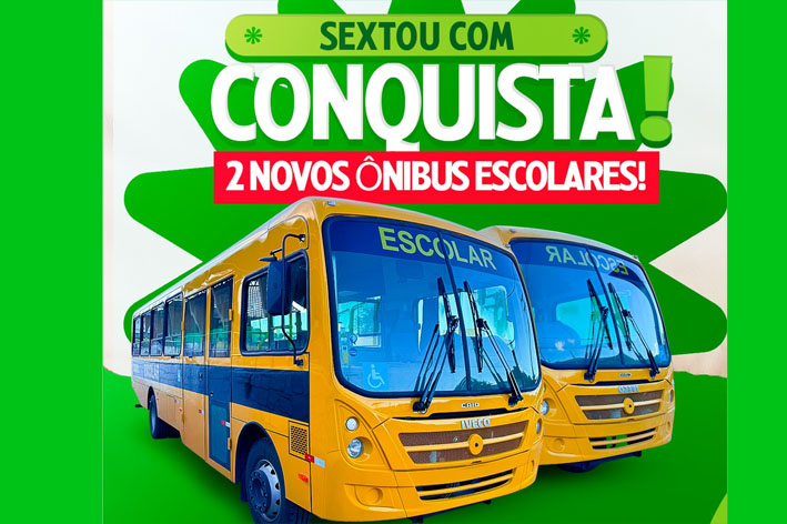 Prefeitura de Baixa Grande apresenta à população mais dois novos ônibus escolares nesta sexta-feira