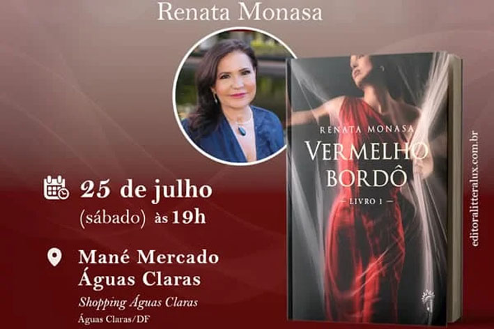 Escritora de Capim Grosso estreia na literatura e lança romance “Vermelho Bordô” em Brasília