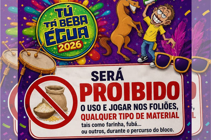 Micareta de Baixa Grande: Bloco Tu Tá Beba Égua vai proibir arremesso de bebidas, pós e líquidos entre foliões