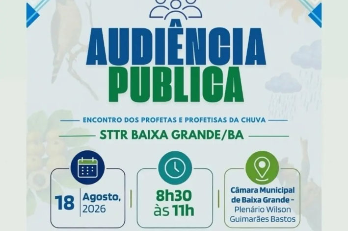 STTR Baixa Grande promove na próxima terça-feira, Encontro dos Profetas e Profetisas da Chuva