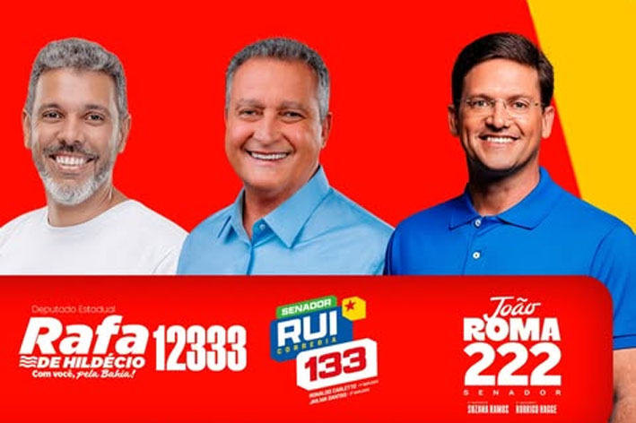 Prefeita de Ruy Barbosa declara voto ao bolsonarista João Roma e candidatos do PT em palanque diversificado