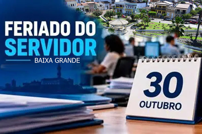 Dia do Servidor Público é transferido em Baixa Grande para 30 de outubro