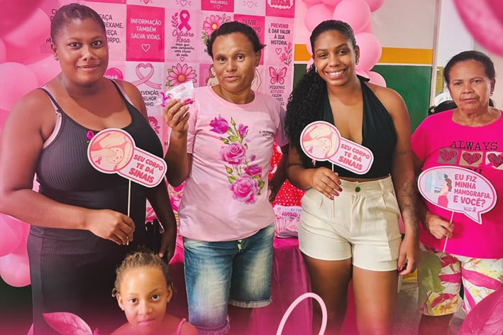 Outubro Rosa com momento de conscientização, acolhimento e cuidado com a saúde em Baixa Grande